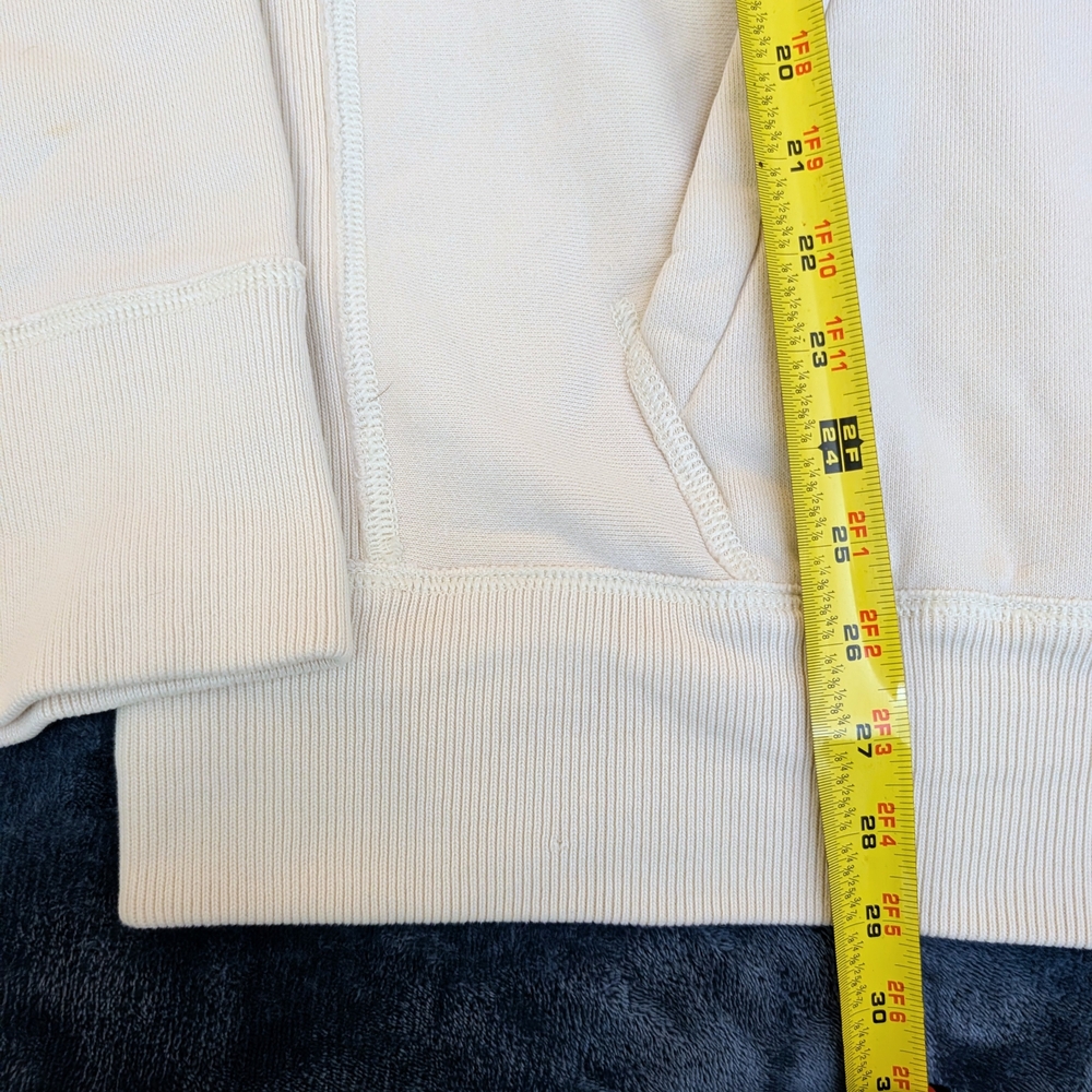 Vintage Abercrombie & Fitch Off-White Hoodie with Moose Logo Muscle Fit. - Picture 4 of 8